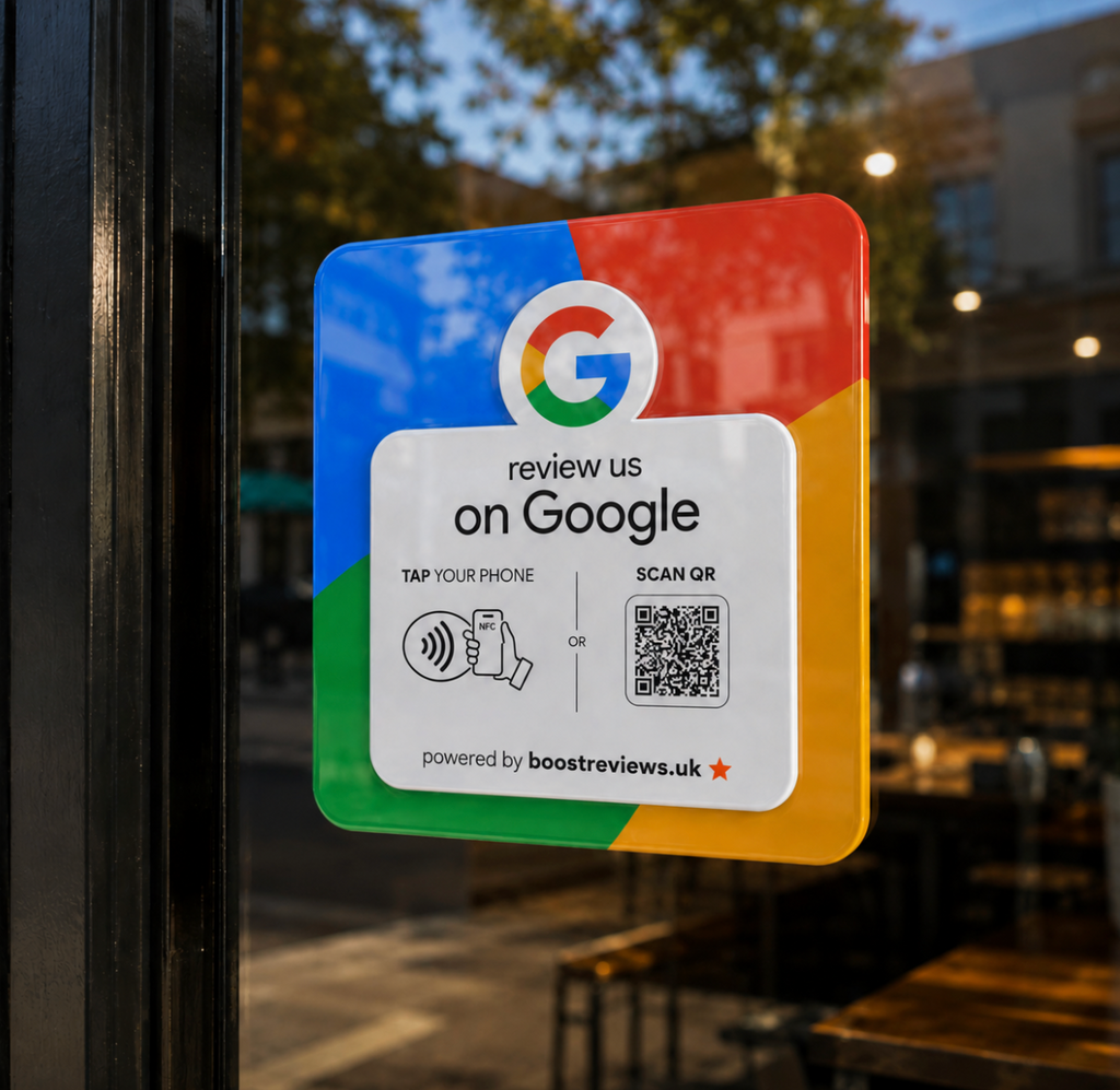 Google Review NFC Plate + QR Code
