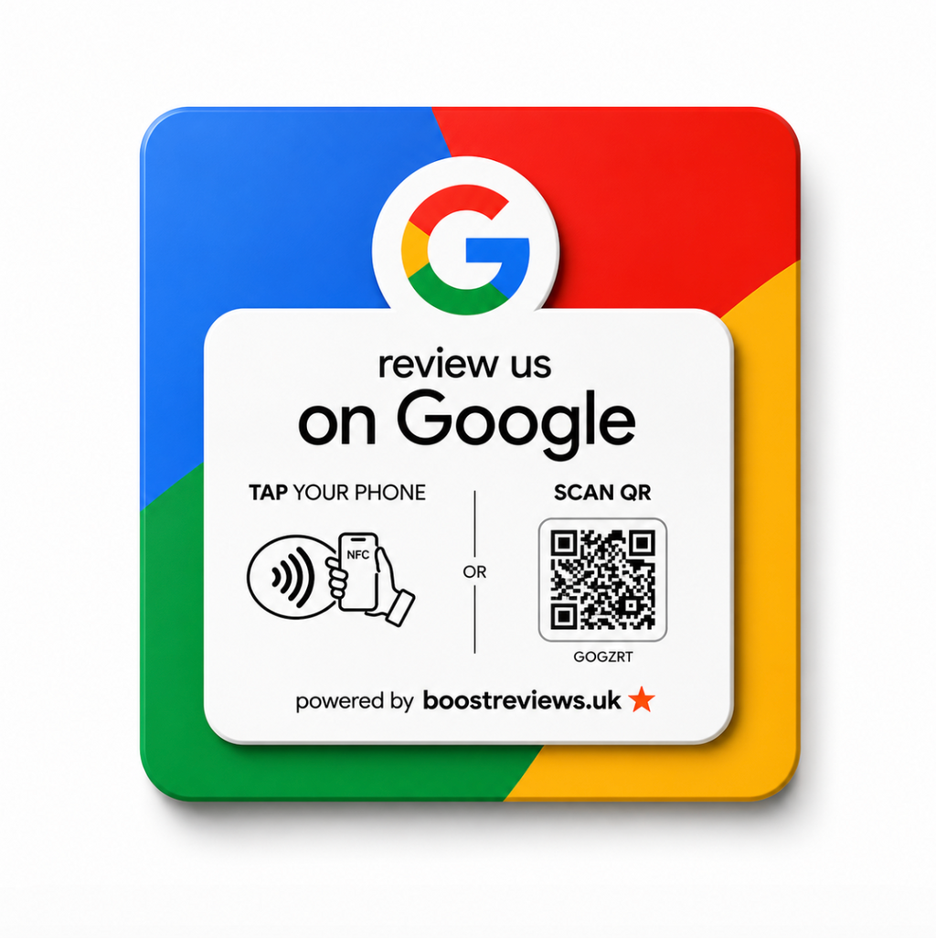 Google Review NFC Plate + QR Code